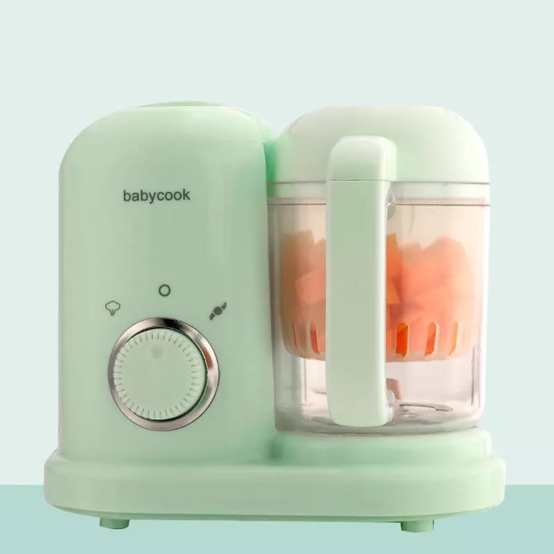 Baby Food Maker, Multifunction Baby Food Processor and Steamer, Puree Blender, Multifunctional Baby Puree Maker, Mini Food Grinder Cooking (Green)