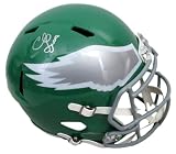 C.J. Gardner-Johnson Signed Kelly- Full Size Replica Helmet Eagles BAS - Autographed NFL Helmets