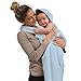 SIMPLY GOOD. Delantal de Toalla para bebés y bebés recién Nacidos Toalla de baño con Capucha y Manos Libres para bebé y toallita para niño y niña (Azul)