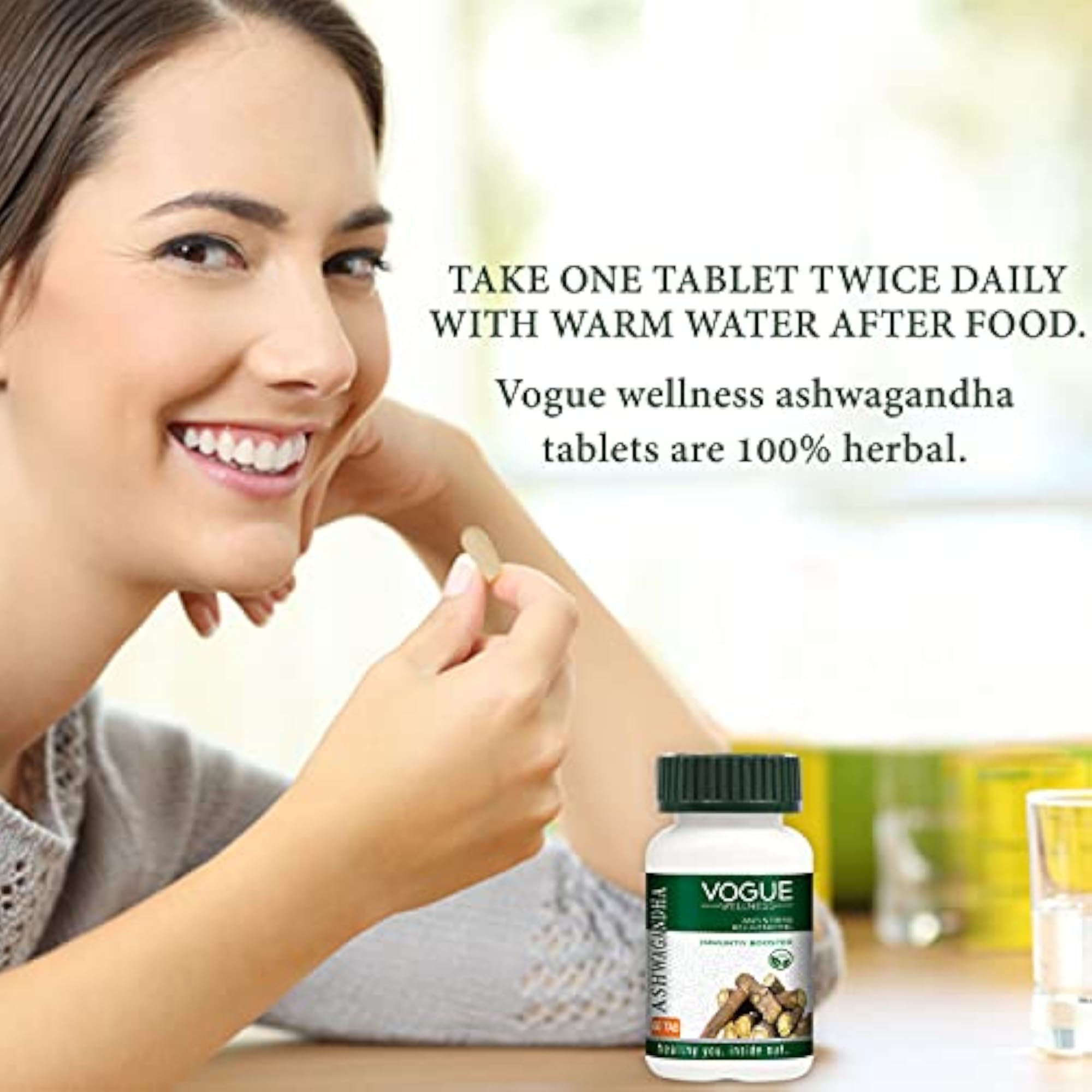 Vogue Wellness Ashwagandha Tablets 60 Tablets