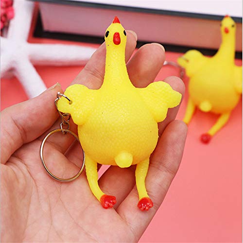 wastreake Chickens Toy Chaveiro Espremedor de Ovos, Chaveiros, Brinquedos para Aliviar o Estresse En