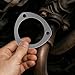 Otoolling 2 Pcs Universal Exhaust Gasket 3 Bolt 3 Inch Header Gasket for Header Flange Car Automotive Exhaust System