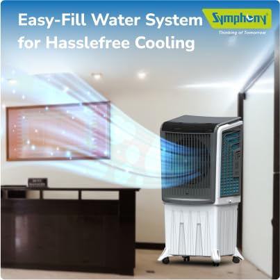 Image of Symphony Silenzo 120i Desert Cooler | Super Silent Operation Powered by Owl Wing Fan | Honeycomb Pads | i-Pure+ Technology | CFD Technology | Remote & Touchscreen | Easy-Fill | 1 Year Warranty