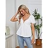 Blooming-Jelly-Womens-Cute-Tops-Peplum-Puff-Sleeve-Going-Out-V-Neck-Sexy-Tops-Backless-Ruffle-Hem-V-Wire-Zip-Blouse Blooming Jelly Womens Cute Tops Peplum Backless Puff Sleeve Trendy Blouses Ruffle Hem V Neck Sexy Tops (Small, White)