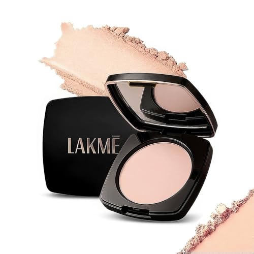 Lakme Forever Matte Compact, Smooth Finish, Lightweight Compact Powder That Lasts for 12 HrsFor A Natural Even Toned Look, Shell, 9g