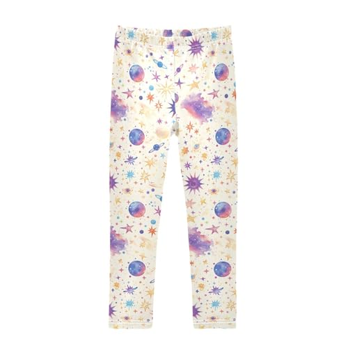 KLL Space Galaxy Constellation Toddler Baby Girl Leggings Comfortable High Waisted Sweatpants Sports