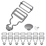 [Fácil De Usar]: Simplemente desliza la correa a través de la barra central de la hebilla, ajústala y fija los extremos con los botones para un uso seguro