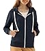DOUBLJU Lightweight Thin Zip-Up Casual Hoodie Jackets for Womens with Plus Size