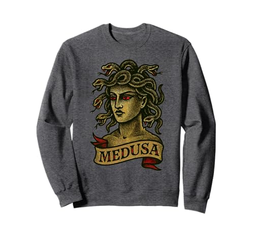 Medusa Greek Mythology Tattoo Art Gorgon Design Sweatshirt