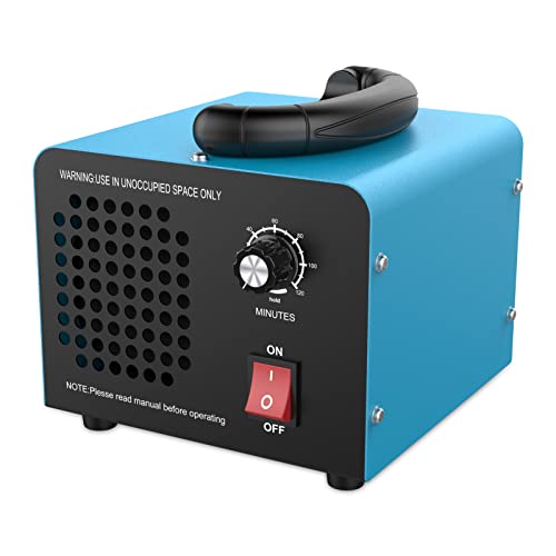 JOBYNA Ozongenerator Luftreiniger 20,000mg/h, Inländisch O3 Ozon-Luftreiniger Ozonizzatore mit Timer, Handelsübliche Geruchskiller Geruchsentferner für Wohnung, Zimmer, Rauch, Auto und Haustiere Blau Cover