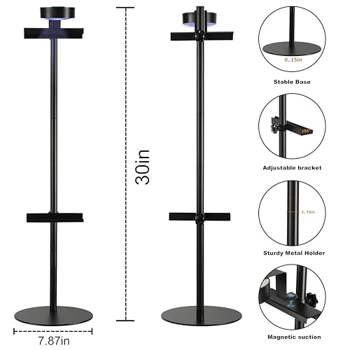 Support cadre photo de bureau avec lumière de 3 températures et fixation magnétique métal - 4