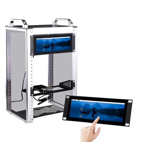 GeeekPi 7.84 inch 1280x400 LCD Touch Screen 2U Rack Mount Monitor for DeskPi RackMate T0/T1/T2/T0 Plus/T1 Plus/TL1 Server Cabinet and 10 inch Server Rack - Thumbnail 5