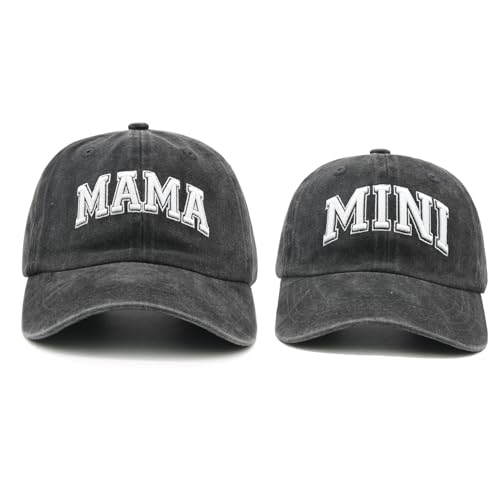 2PCS Mommy and Me Baseball Cap for Mom Girl, Mom Daughter Matching Gifts for Mother and Baby, Mama and Mini Hats
