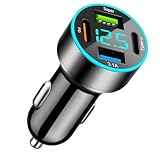 Compatibilidad Universal: Cargador USB para encendedor de cigarrillos. Compatible con todos los vehículos de 12 V/24 V y dispositivos electrónicos como smartphones, tablets, GPS, cámaras de salpicadero, cámaras, drones, relojes inteligentes y baterías externas. Perfecto para coches, camiones y autocaravanas