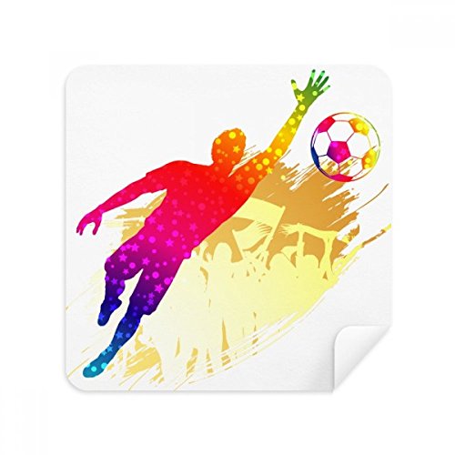 Chiffon de nettoyage football essuie-lunettes et écrans en suédine x2