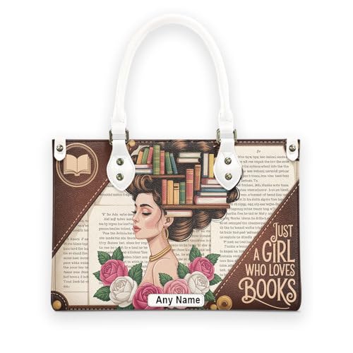 Personalized Queen Leather Bag, Gift for American Girl, Mother's Day Gift, Church Bags for Women, Bible Bag, Purses For Moms, Just A Girl Who Loves Book Bag ikamio3