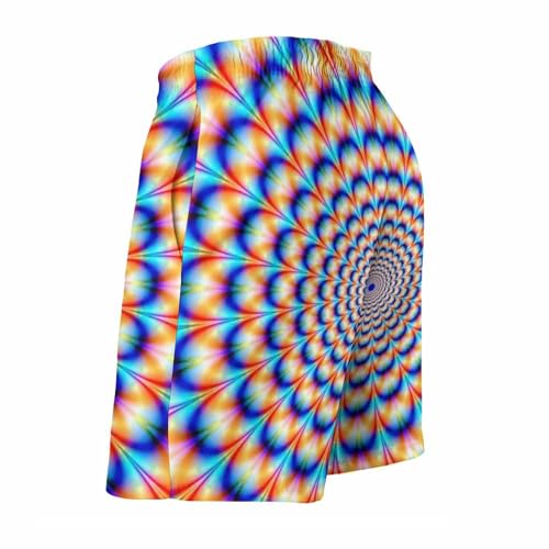 Mens Psychedelic Swim Trunks Quick Dry Beachwear Sports Board Shorts with Mesh Lining3