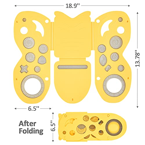 BoxLegend Shirt Folding Board Clothes Folder with Original Deluxe Set Durable Plastic Laundry Folders for Kids Yellow