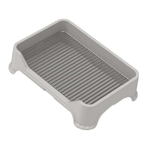 ＫＬＫＣＭＳ Dog Toilet Pet Pee Toilet Cleaning Tool, for Small and Medium Dogs, Non Slip Dog Potty Tray, Litter Toilet Puppy Potty Tray, Gray B
