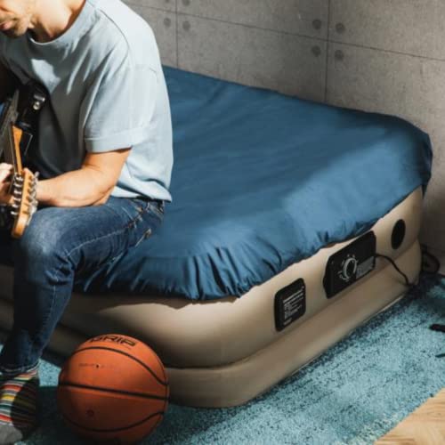 Simpli Comfy Deluxe Twin Maintain Firmness Air Mattress With Built-In Constant Comfort® Dual Pump 18” Inflatable Blow Up Air Bed Waterproof Punctual Resistant For Home Guests Travel Camping #TOP6