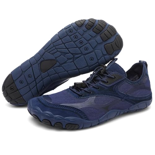 Image of UBFEN Water Shoes for Men Women Quick Dry Swim Aqua Socks | Lightweight Barefoot-style Fit, Rubber Sole, Hiking, Fishing, Kayaking, Beach, Pool, Boating, Diving And Water-to-land Wear