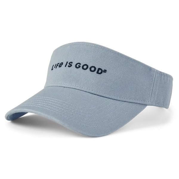 Life is Good. Unisex Crafty LIG Chill Cap Visor, Gray Blue