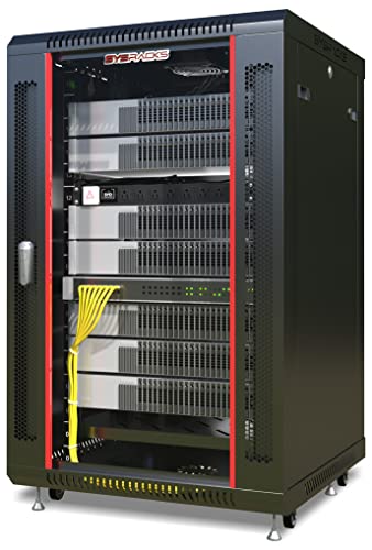 Sysracks 18U Wall Mount Av Server Network Rack 24 Inch Deep Data Cabinet On Wheels - Cooling Fan - 2 Shelves - Pdu - Casters - Dust Tight Cable Entries #TOP4