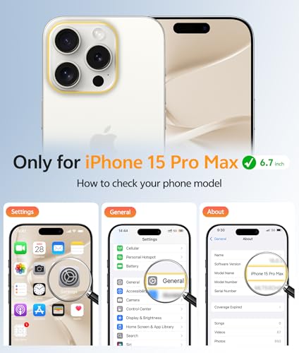 Image of FNTCASE for iPhone 15 Pro Max Case: [Compatible with Magsafe] Translucent Matte Cases with [Full Camera Protection] [Screen Protector] Military Grade Shockproof Protective Phone Cover - Off White