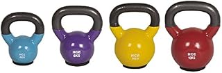 Kettlebells Set - Pro-Grade Steel Handle Vinyl Coated Weights by HCE - Workout Kettlebells, Crossfit, MMA, Body Building, Power Weightlifting - Home Gym Fitness Sport Equipment
