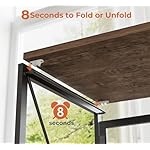 Coavas Folding Desk 31.5 inch Foldable Small Portable Computer Desks, Spaces Saving Writing Sturdy Table for Bedroom, Home Office, Dorm, Apartment, Pre Assembled, Brown - Image 5