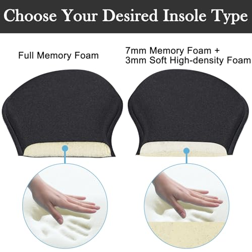 Image of Endoto Memory Foam Insoles for Skechers Shoes, Replacement Upgraded Cushion Inserts for Women Shock Absorbing & Foot Comfort All Day(Color:Upgrade-Black+Beige,Size:US Women8-EU38)