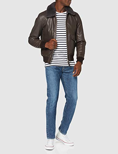 Schott NYC Lcunited Giacca di Pelle, Marrone