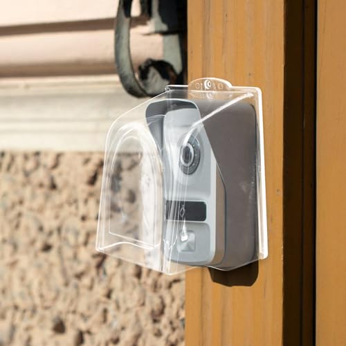 Evita averías de lluvia con este protector de timbre exterior transparente 7