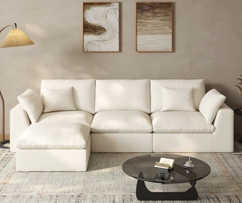 108" Modular Sectional Sofa,4-Piece Boneless Couch Deep Seat Cloud Couch