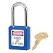 Master Lock 410BLU Lockout Tagout Safety Padlock Blue