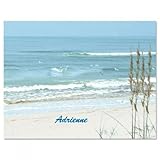 Seashore Personalized Note Cards with White Envelopes by Colorful Images (Set of 12)