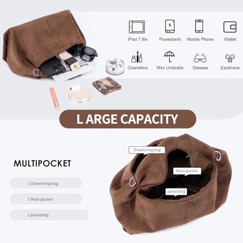 Bolso Hobo de Gamuza Sintética para Mujer miniatura 4