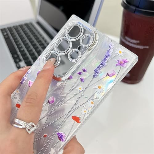 Coque Samsung A56 5G polycarbonate motif floral protection rigide antichoc SH5 - 3