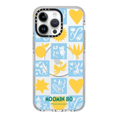 CASETiFY �N���A MagSafe�Ή� iPhone 14 Pro Max �P�[�X [���΂݂ɂ����f�� / 2m����̗����������N���A / Moomin Co-Lab] - �N���A - Moomin Warm Square Pattern Case