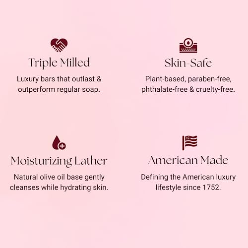 Caswell-Massey Orchid Three-Soap Set, Triple-Milled Bar Soap, Natural Bar Soap For Women, Moisturizing Women’s Body, Face & Luxury Hand Soap, 3.5 Oz Bath Bars (3 Soap Bars) #TOP2