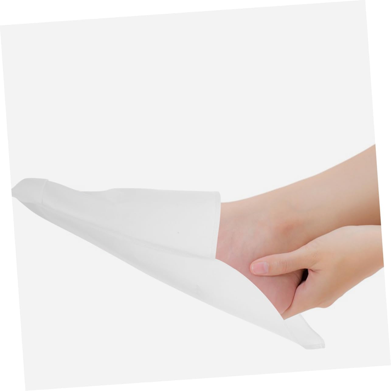 10pcs Sock Putting Tool Aid Slip Sock for Putting on Socks Stocking Applicator Seniors Grip Support Elastic Stockings Elderly Covers Flexible Women Size Pegs Assist Nylon White