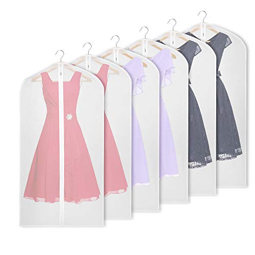 Univivi Hanging Garment Bag 43 inch Suit Bag for Storage(Set of 6) Washable