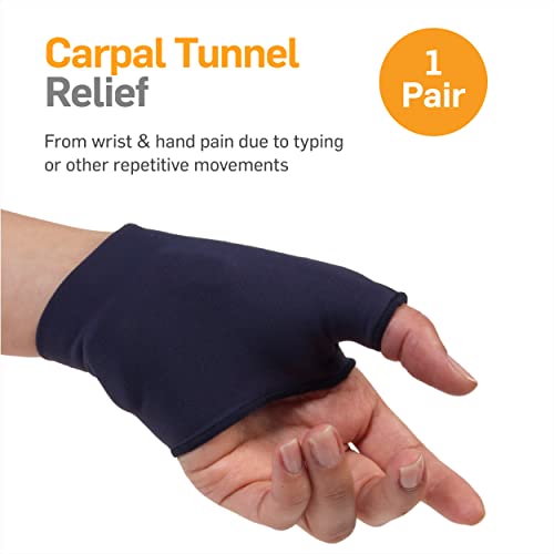 NatraCure Computer Gloves (Carpal Tunnel Relief) - Size: Small - One Pair (Reversible) - (For Wrist and Hand Pain Relief from Typing and Other Repetitive Movements)