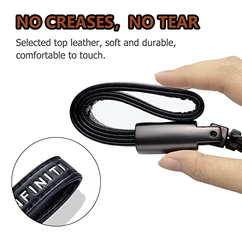 Lomusom Leather Car Keychain, For Qx80 Qx60 Qx56 Q60 Q70 Q70L Ex35 Fx50 Fx50 G35 G37 M35 M45 M56 Car Key Ring Key Chain Lanyard Keyring Car Accessories Present For Man And Woman #TOP2