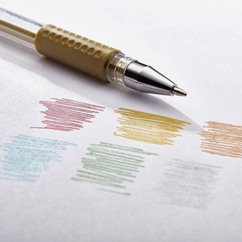 Image of KINGART 400-20 Comfort Grip Gel Pens, Set of 20 Unique Metallic Colors