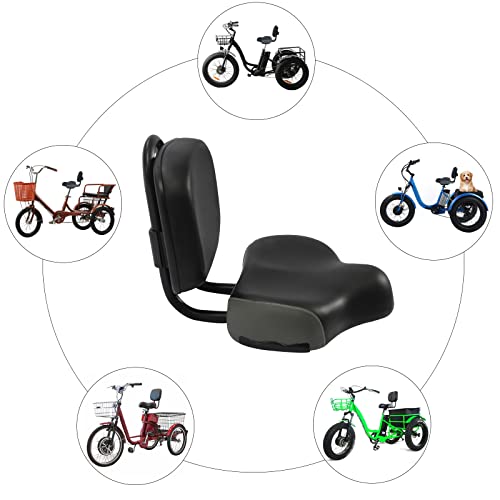 Bike Saddle With Backrest Replacement Soft Rest Pu Cushion For Mountain Bike Tricycle Commuter Bike Back #TOP5