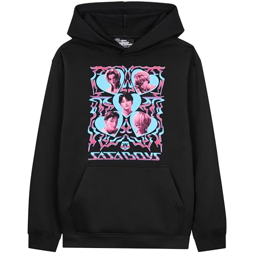 Ya en mundofriki.es: KPop Demon Hunters Oficial Sudadera con Capucha para Niñas, 4-14 Años, Sudadera Huntrix (9-10 Años, Negro/Rosa Saja Boys)