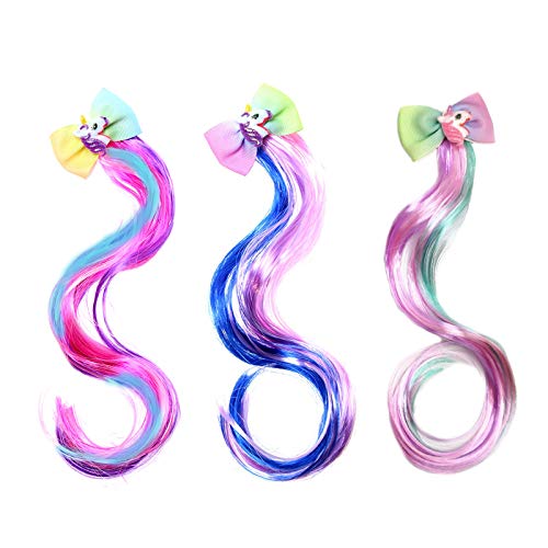 Focupaja 3 Stück Einhorn-Perücke mit Farbverlauf Cover
