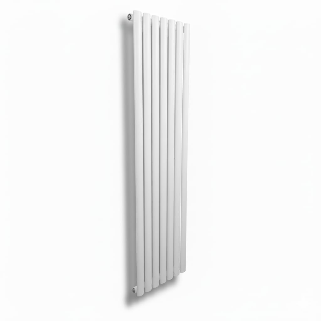 Manissa White Oval Tube Radiator 1800 X 420 Single Panel Central Heating Tall Tube Vertical Column Radiator