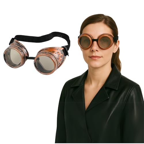 FNA FASHIONS® Biggles Lunettes de soudage style aviateur Steampunk Unisexe